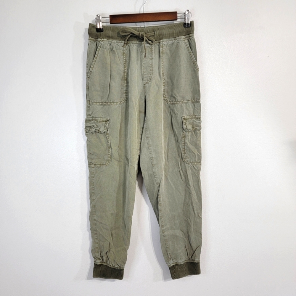 American Eagle Elastic Waist Olive Joggers Size Small